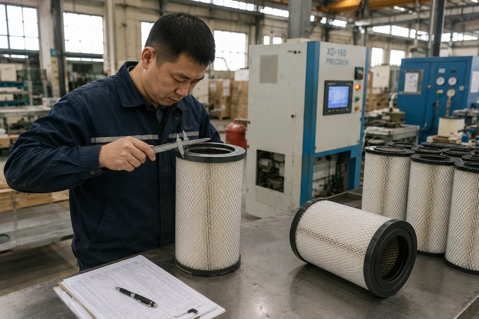 Final product inspection for heavy-duty filters